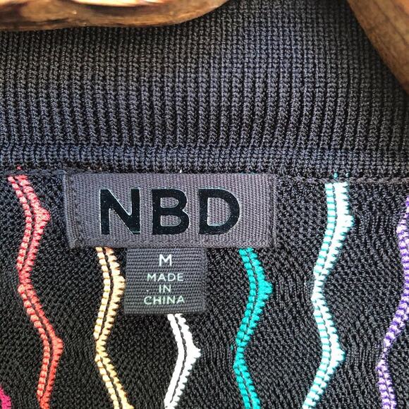 NBD x Revolve Azure Wrap Cardigan Texture Rainbow - Picture 5 of 12